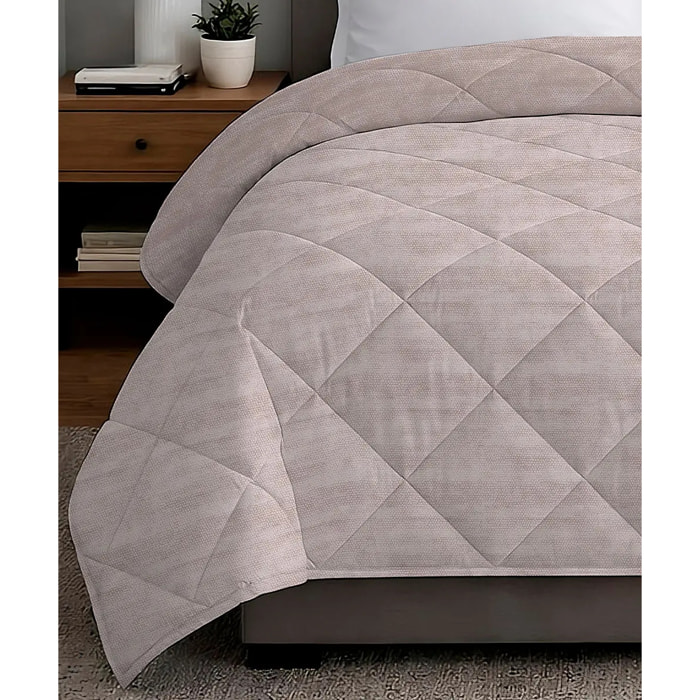 Trapunta invernale BonBon Beige 300 grammi/mq in cotone e poliestere