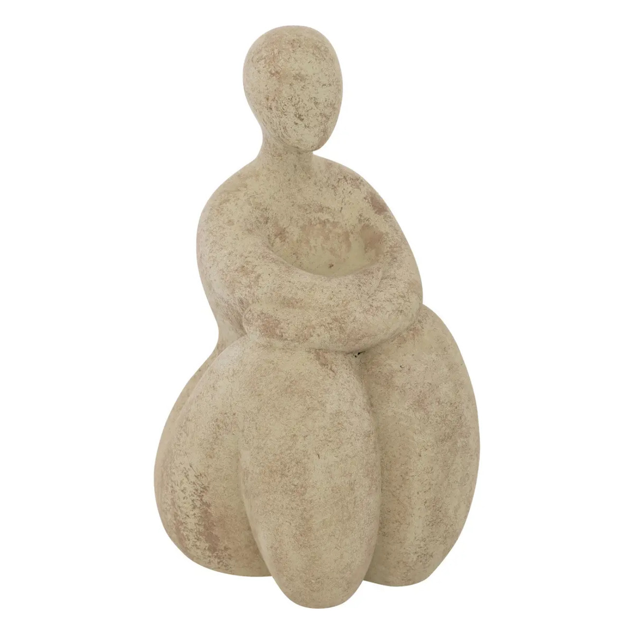 Statue femme Maya résine beige H23cm