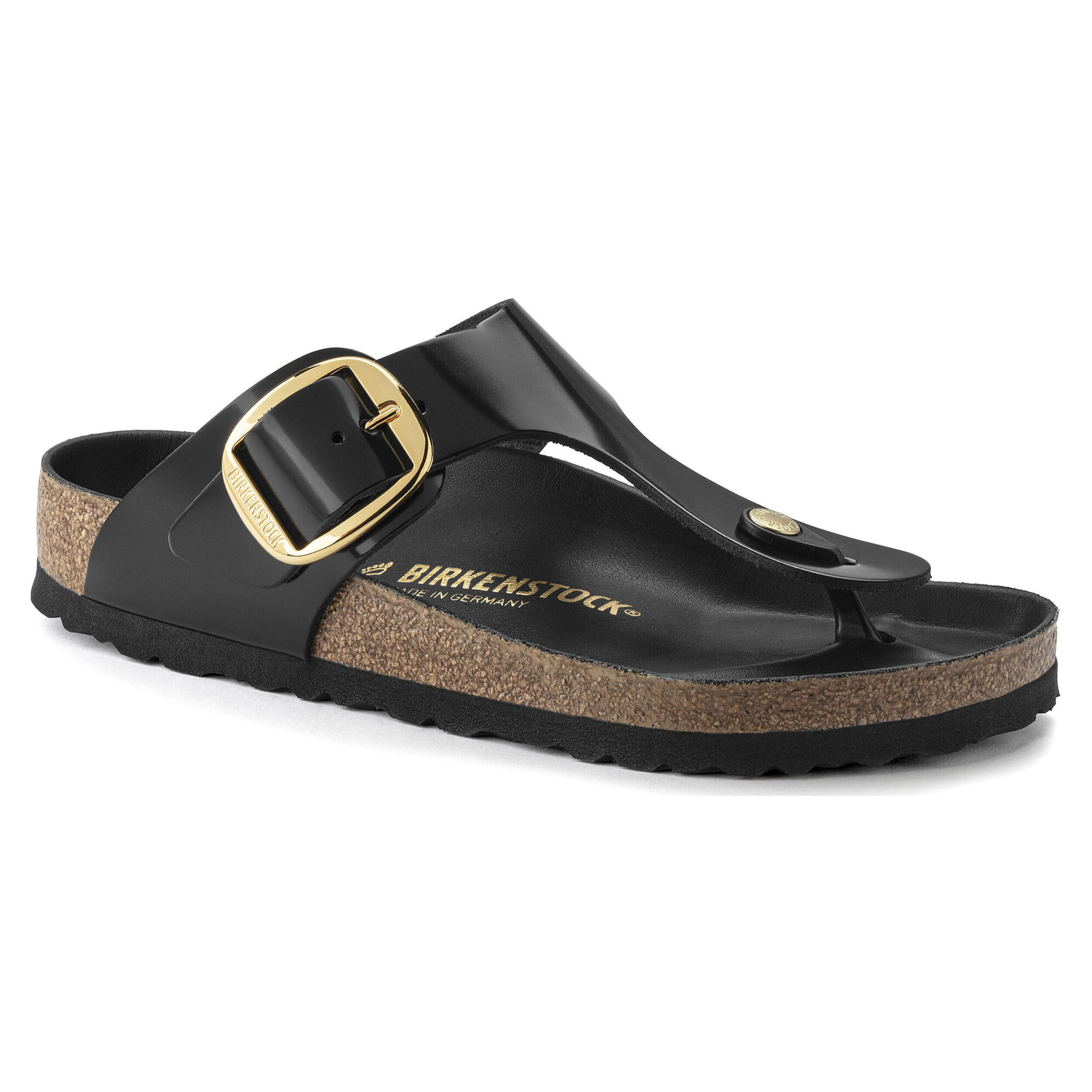 Ciabatte Birkenstock Gizeh Bb Lena High Shine Black Hex Nero