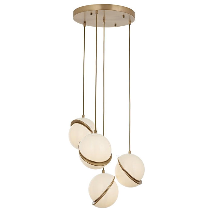 Lámpara de techo, metal, blanco vintage, colección Bled, 110x40x40, casquillo 4 x E 27 Max 80 W