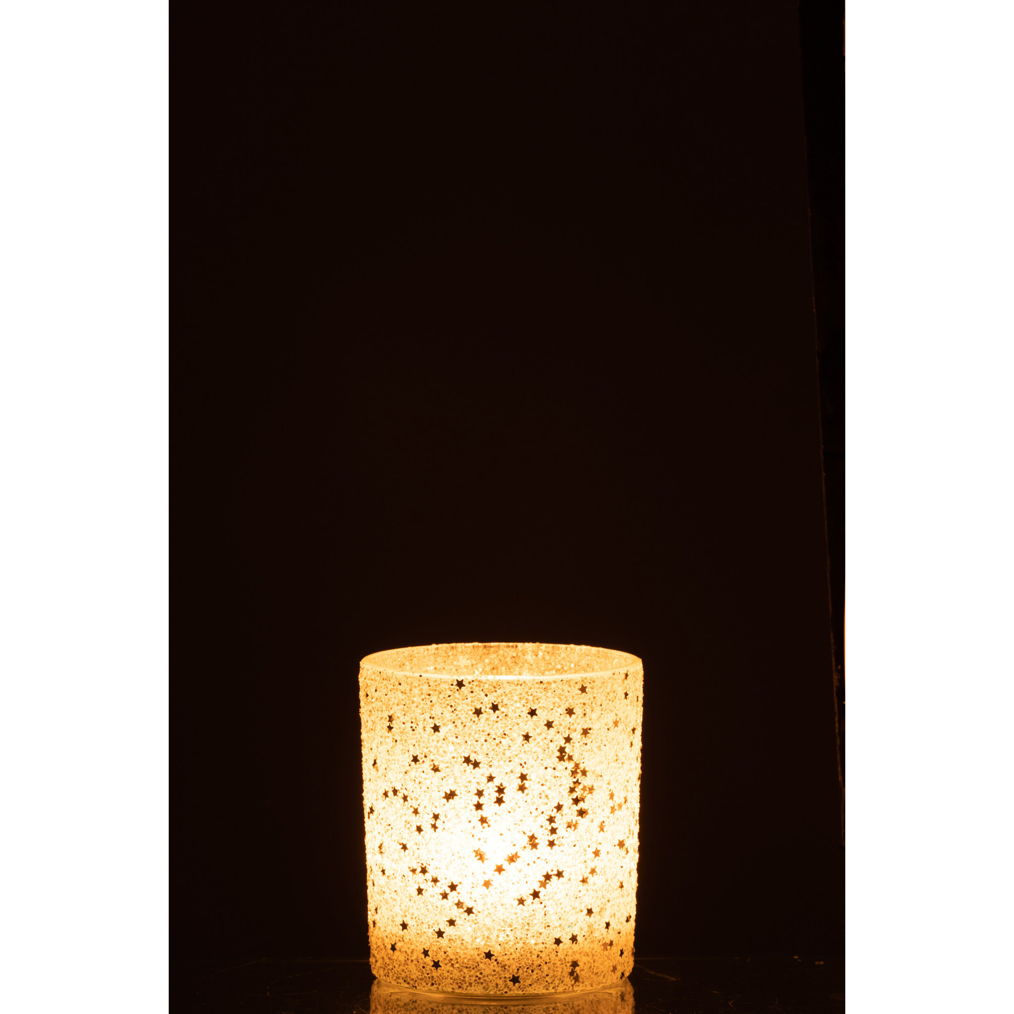 J-Line photophore Etoiles - verre - argent - 2 pcs