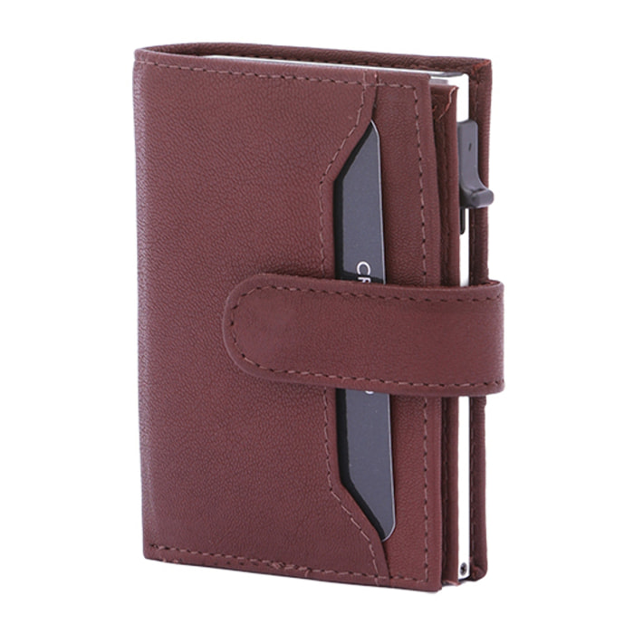 Portafoglio  da uomo In Vera pelle Made in Italy 7,5x10x2,5 cm