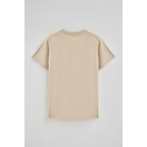 Camiseta beige con logo engomado Rigby Go