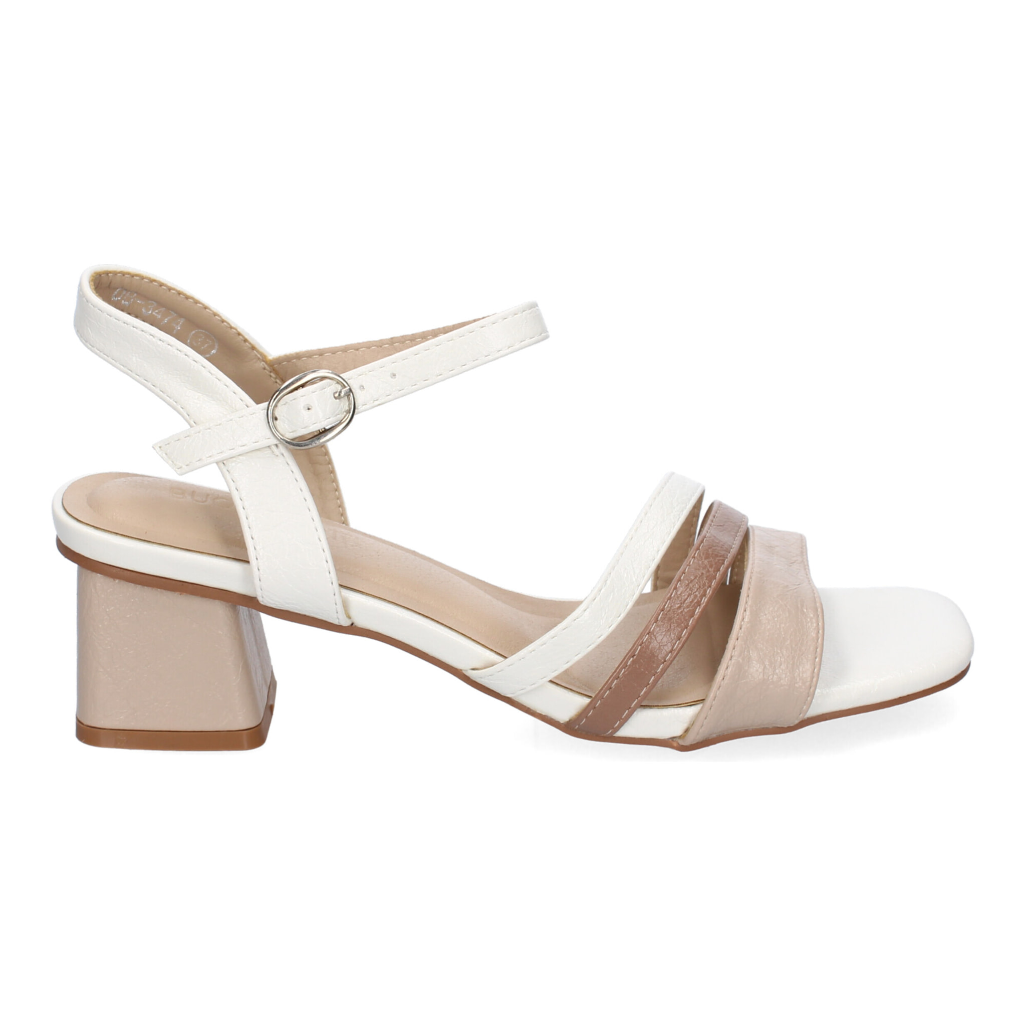 Sandalia de Tacon para Mujer, Comoda y Elegante, Diseño con Triple Tira en la Pala