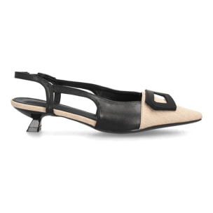 Zapato destalonado elegante tacón bajo