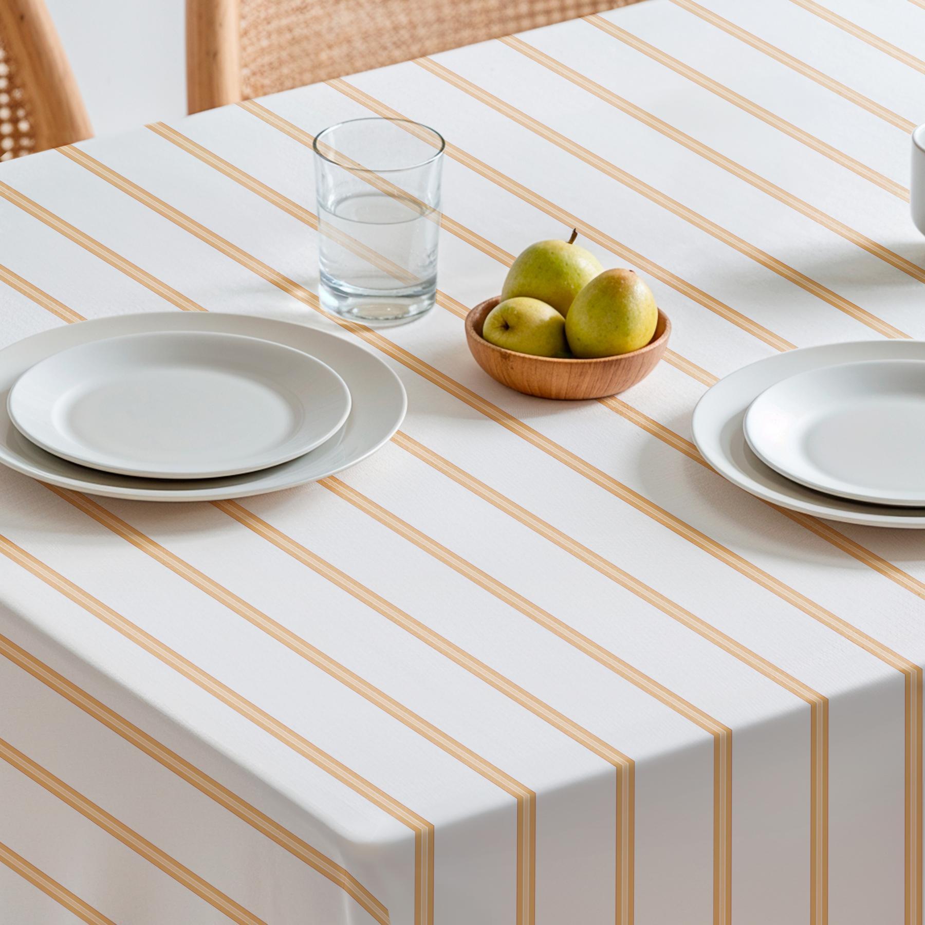 Nappe imprimée anti-tâches LAMBÍ JAUNE