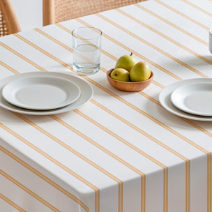 Nappe imprimée anti-tâches LAMBÍ JAUNE