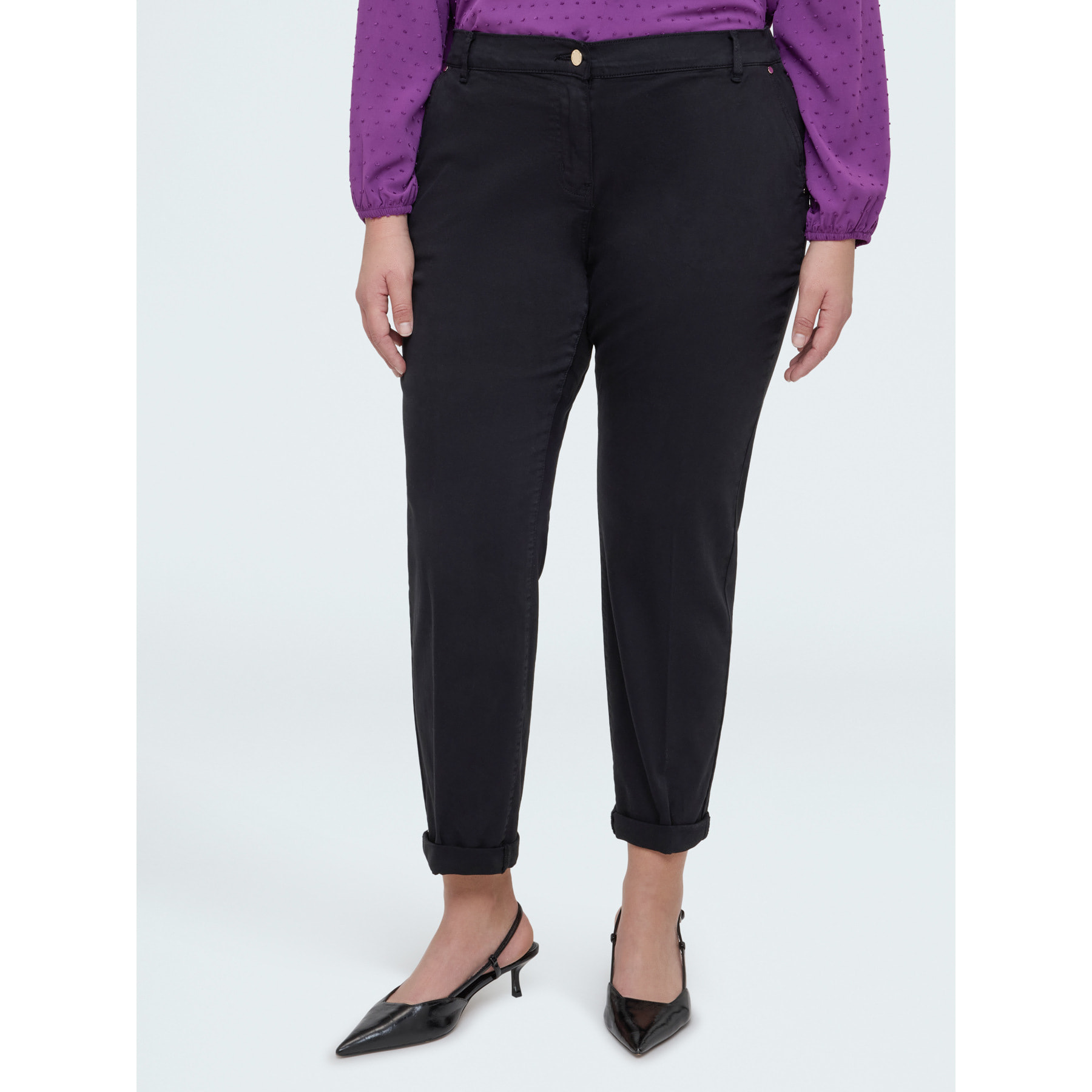 Fiorella Rubino - Pantalones Chino de algodón - Negro