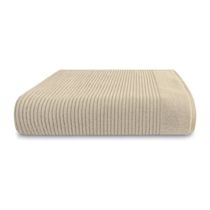 Drap de bain pur coton 560 g/m² uni beige Vitae stone