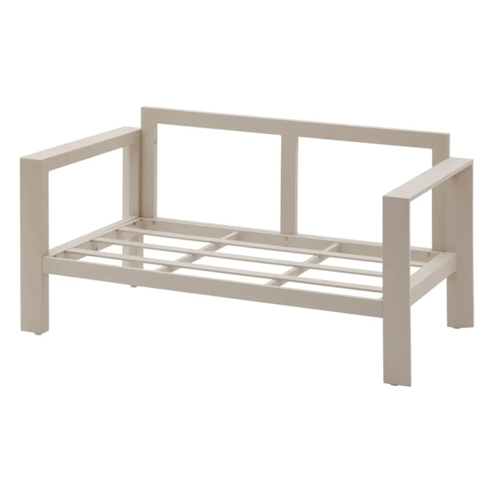 Canapé de jardin "Évasion" argile 2 places en aluminium et oléfine