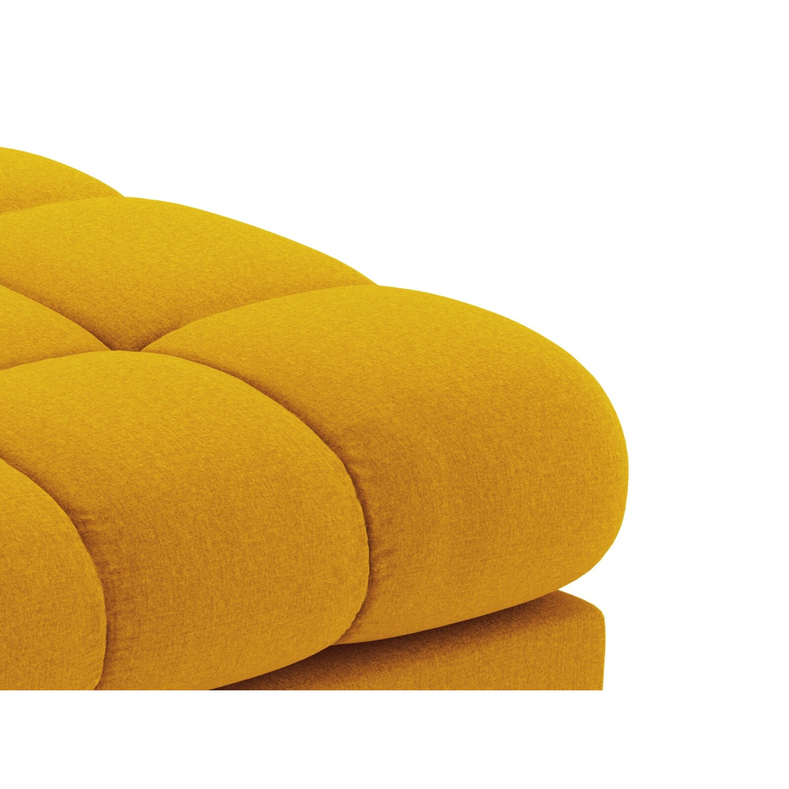 Méridienne gauche "Bali" en tissu structurel jaune