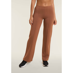 Pantaloni donna wide leg con cucitura centrale