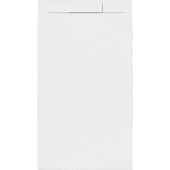 Fusion Receveur de douche 140x90cm en marbre coulé, blanc (SATFU14090BL)