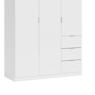 Armario Magan 3 puertas y 3 cajones Blanco
