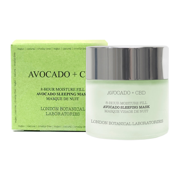 Aguacate + CBD | Mascarilla para dormir de aguacate Moisture Fill de 8 horas 50 ml