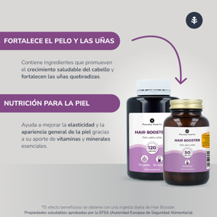 PLANETA HUERTO | Pack 2x Hair Booster Pelo, Piel y Uñas 120 Cápsulas - Vitaminas y Minerales para Fortalecer Cabello, Piel y Uñas | Reducción de la Caída