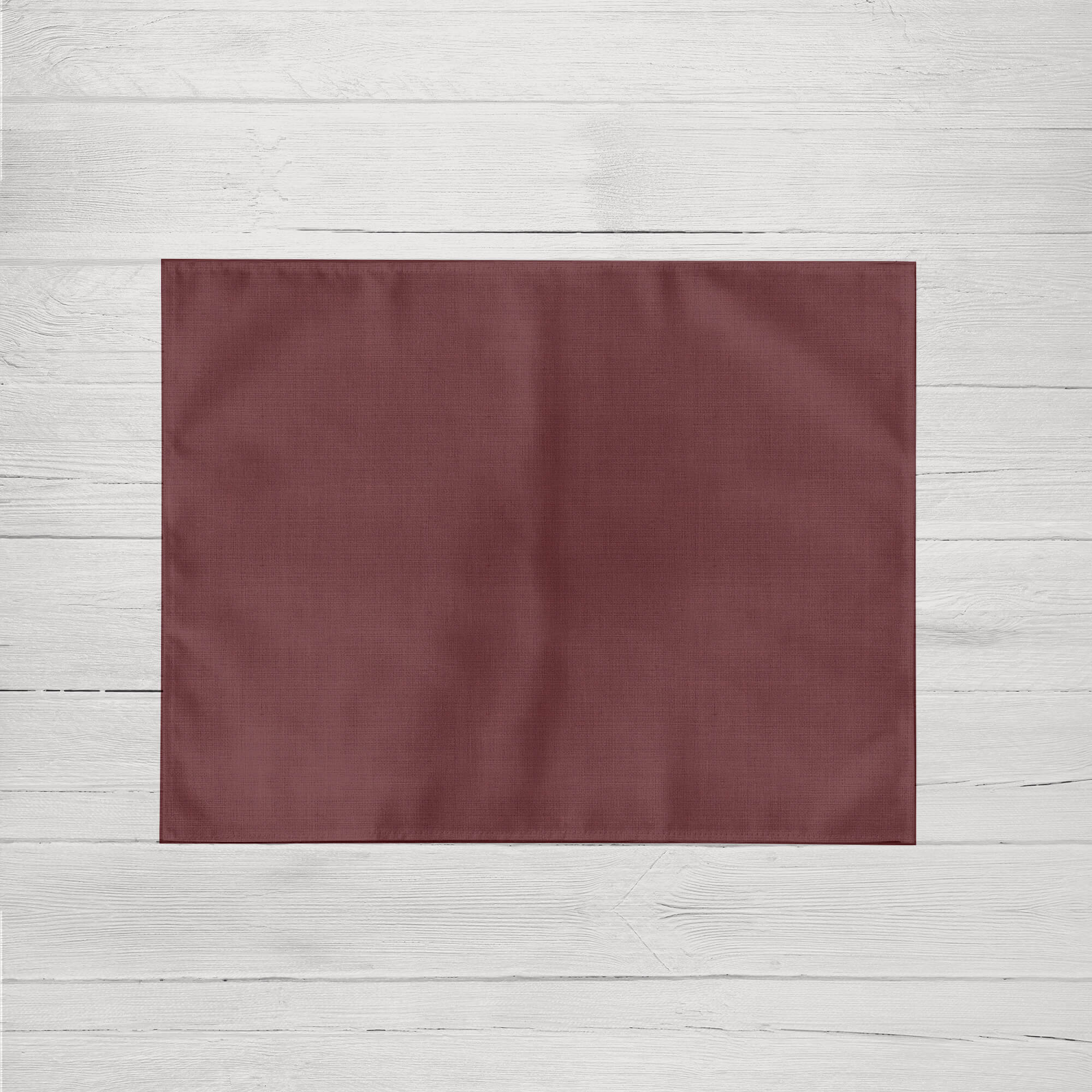 Lot de 2 sets de table imperméables et anti-taches 100% lin Bordeaux 45x35 cm