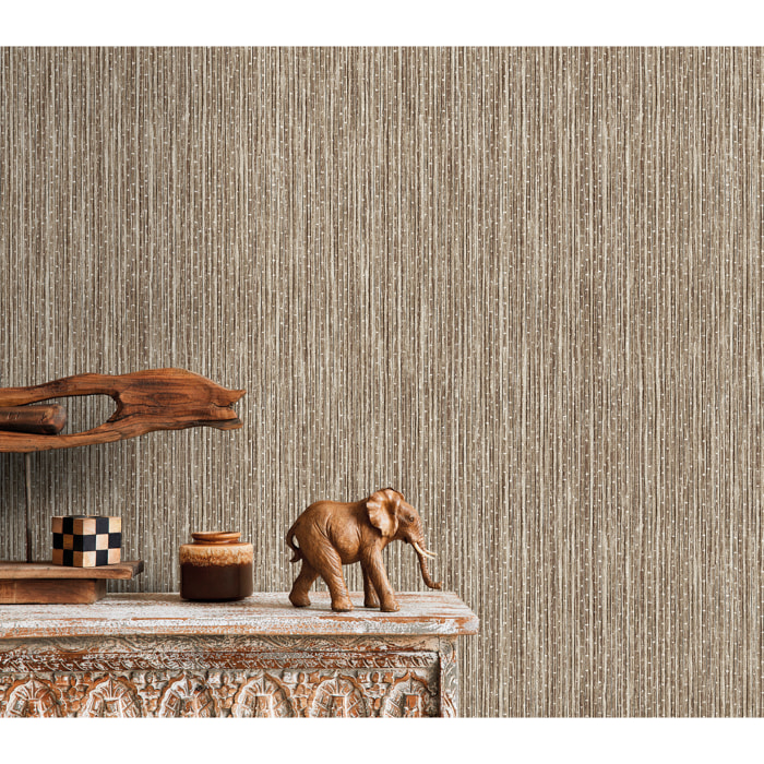 Papel pintado CERAMIKO, Bambo marrón 53x1000 cm
