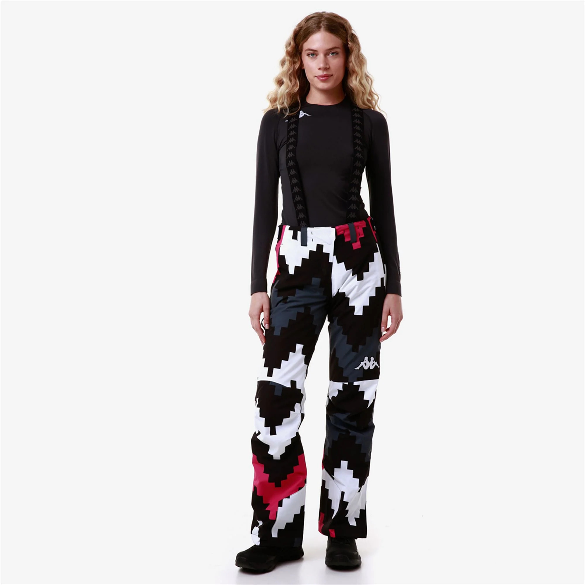 Kappa - Pantaloni Donna Nero - 6CENTO 665PG