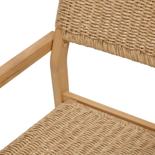 Lot de 2 fauteuils de salon de jardin "Temeira" acacia  et texaline