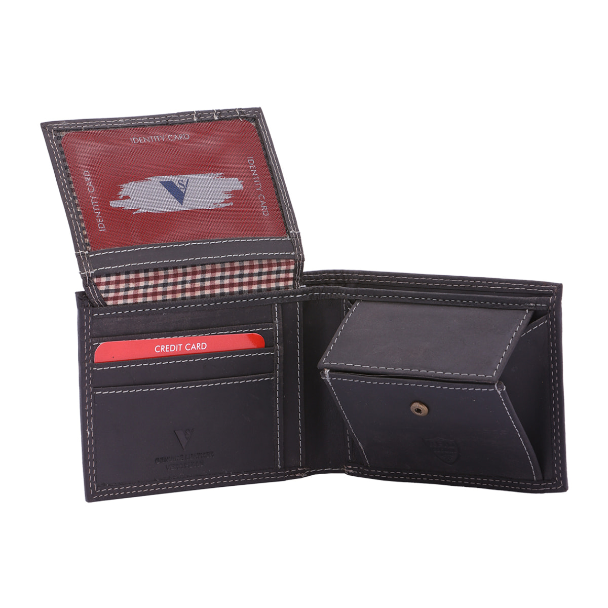 Portafoglio  da uomo In Vera pelle Made in Italy 9,5x12,5x2,5 cm