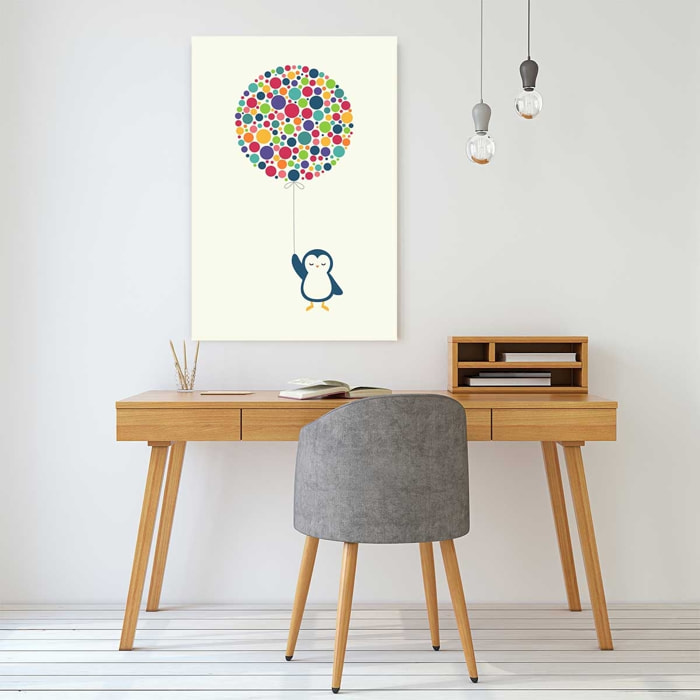 Tableau pingouin ballon Toile imprimée