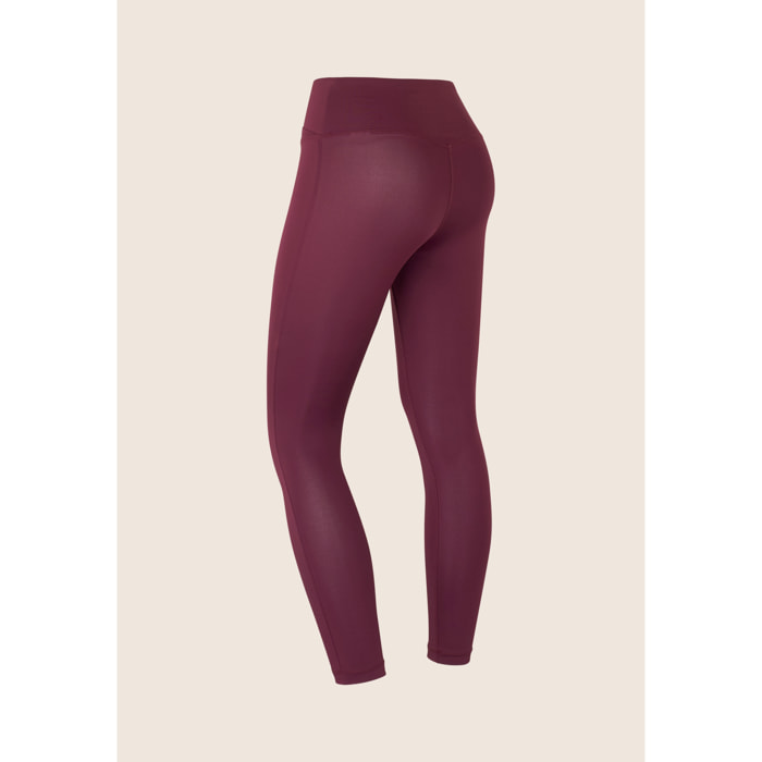 Leggings 7/8 vita incrociata in tessuto tecnico