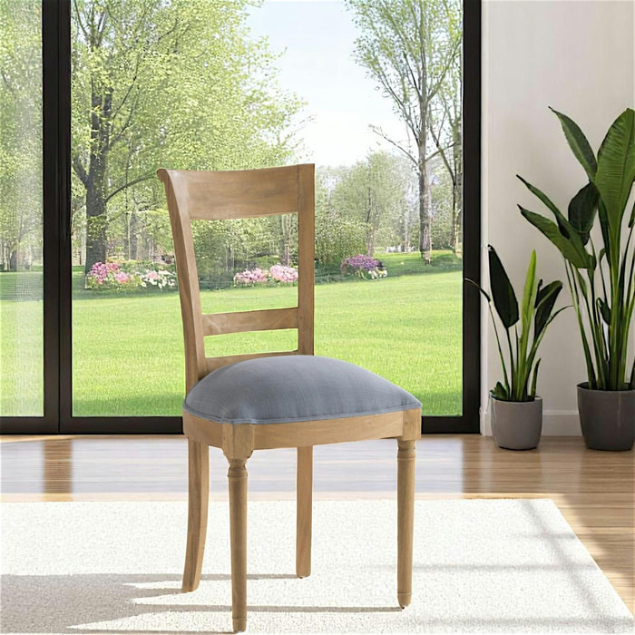 Chaise en tissu gris AMADEUS