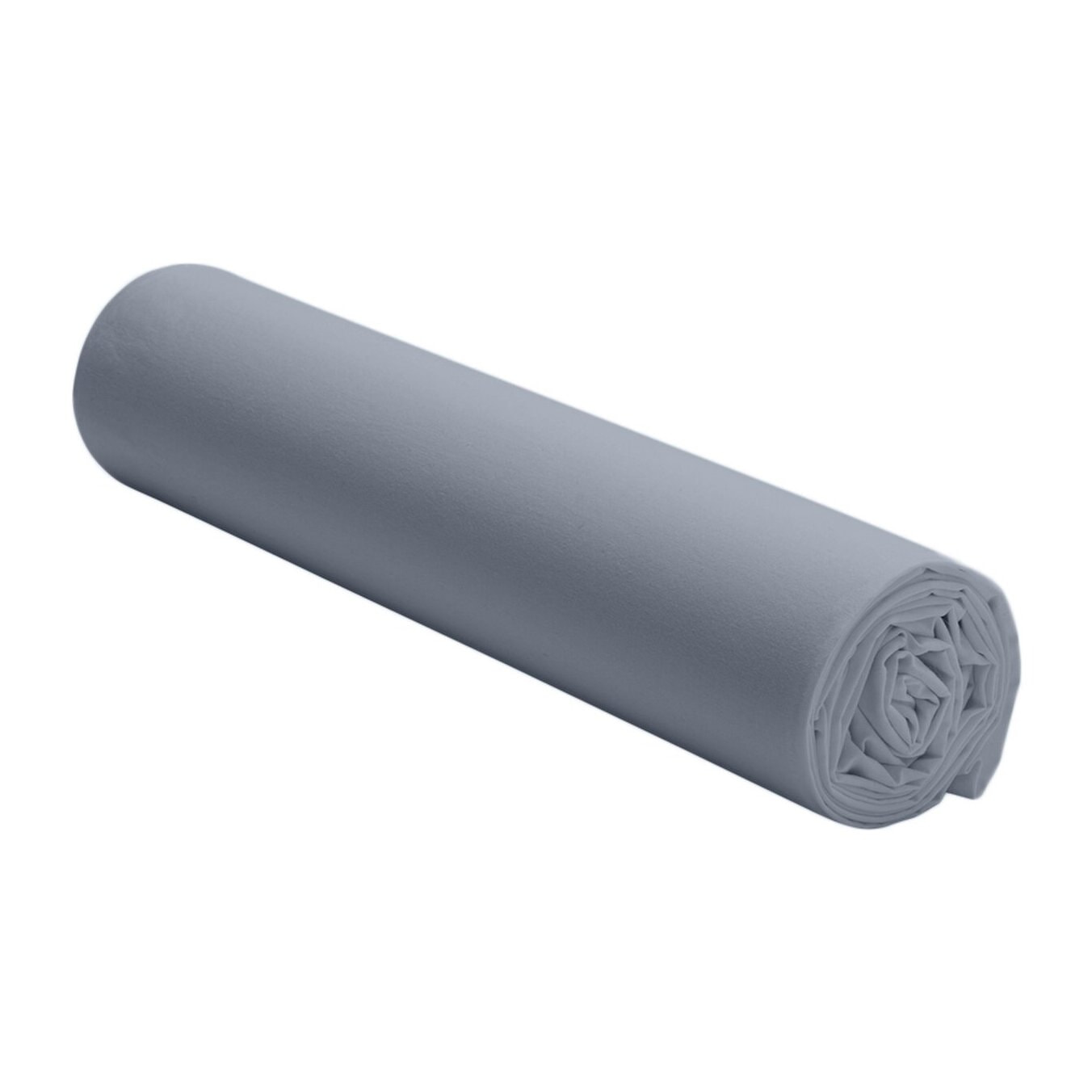 Drap housse percale de coton bleu anthracite