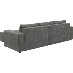Canapé d'angle réversible/convertible en tissu - "George" - 4 places - Gris