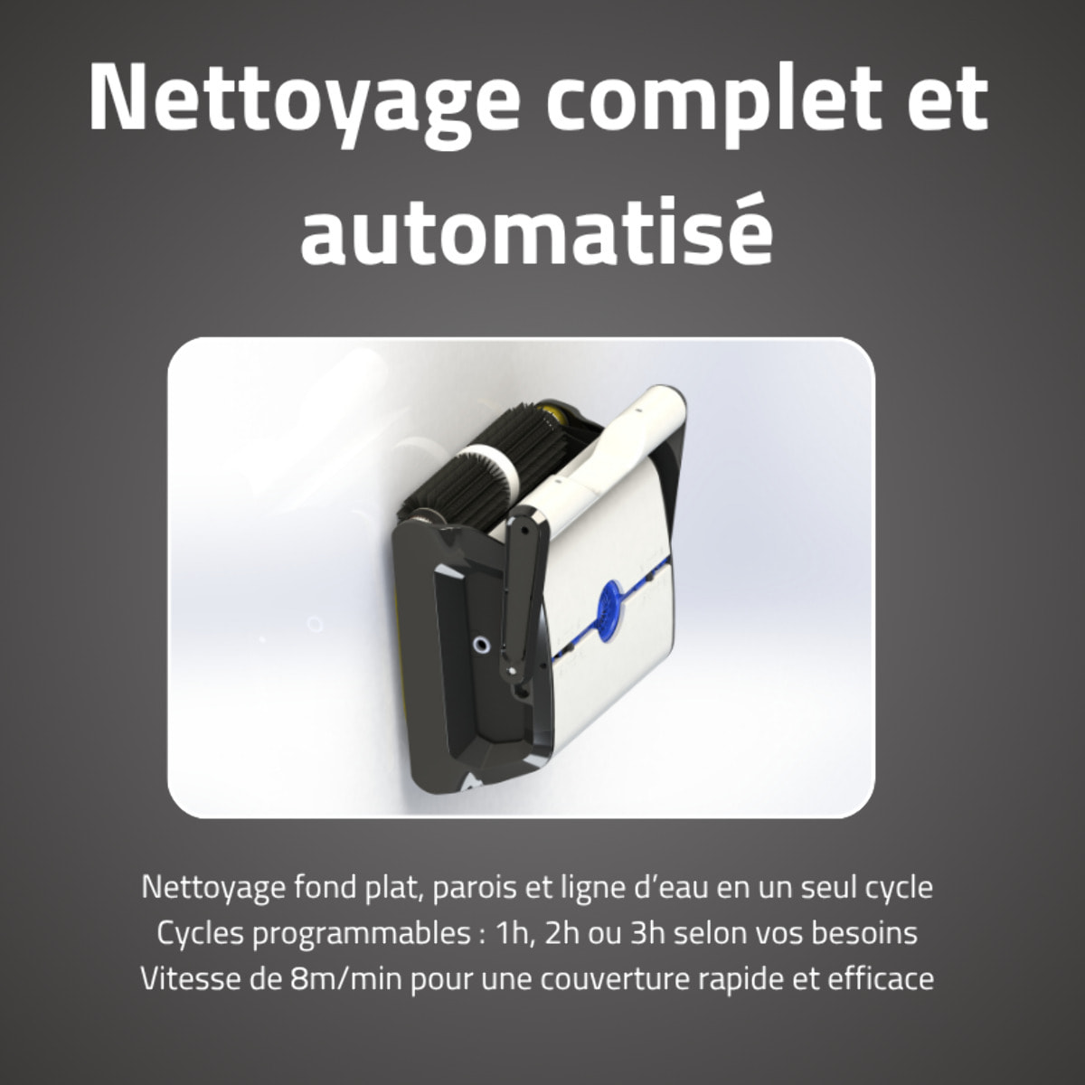 Bestway Robot piscine Clean Pool nettoyage fond et parois 32 m² max