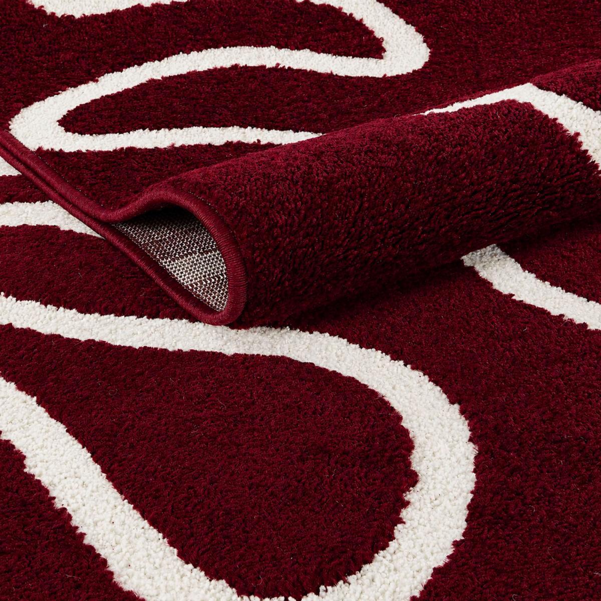 Tapis salon, motif abstrait en relief, graphique et tendance
