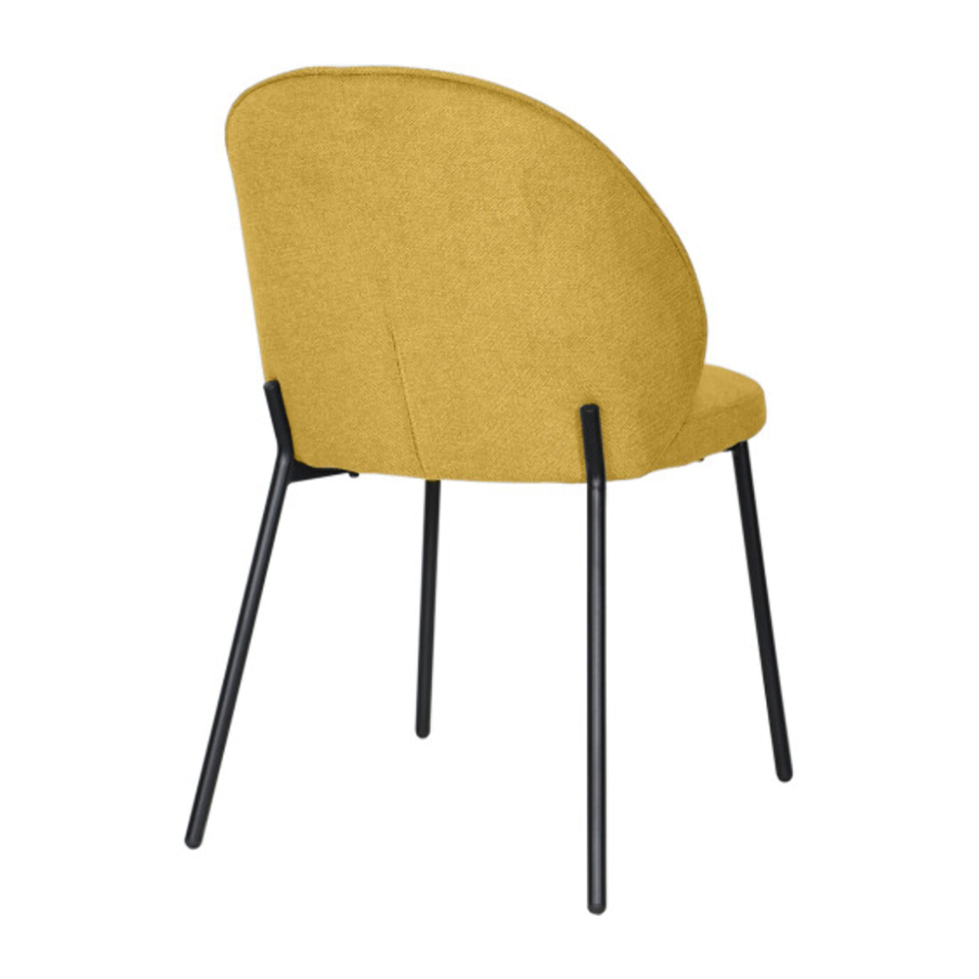 Chaise épurée en tissu avec pieds fins en métal - MARTHA