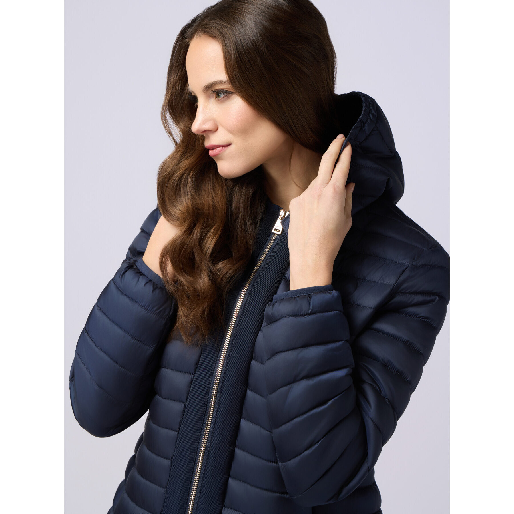 Oltre - Piumino lightweight con cappuccio staccabile - Blu