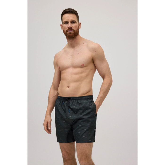 Costume da bagno medio chiaro con stampa antigraffio di colore nero