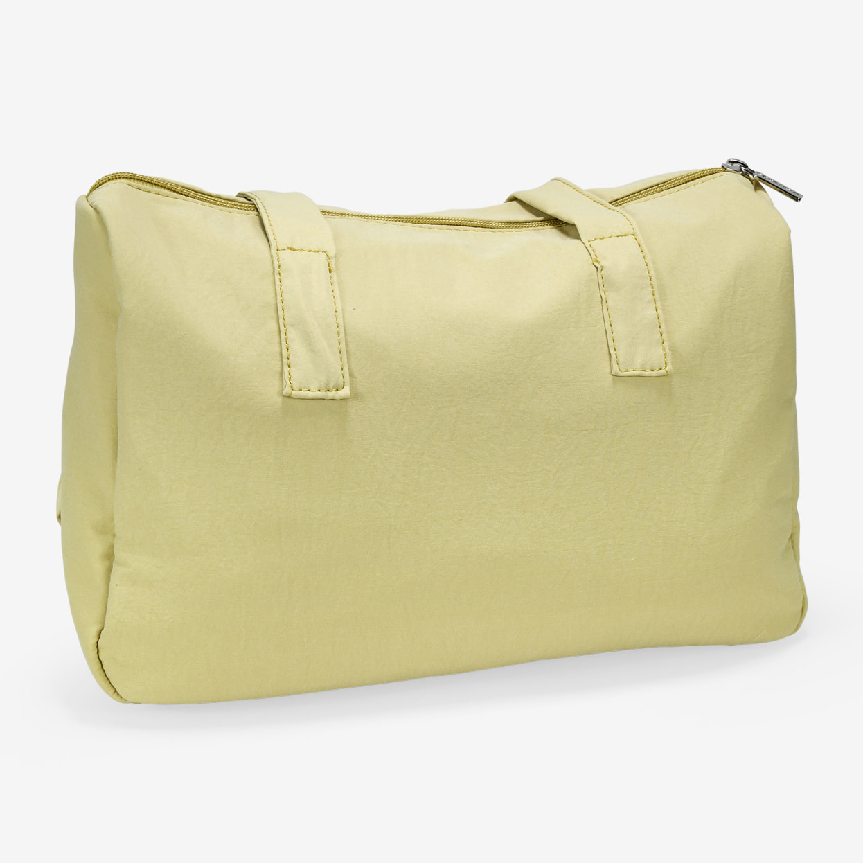 Bolso de hombro amarillo en nailon con charms