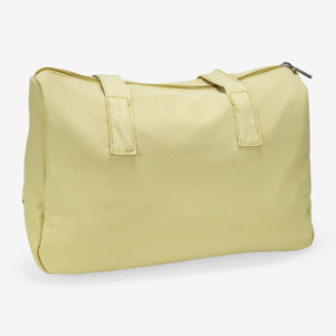 Bolso de hombro amarillo en nailon con charms