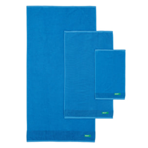 PACK DE 2 SET DE 3 TOALLAS DE BAÑO EN COLOR AZUL Y BEIGE - BENETTON