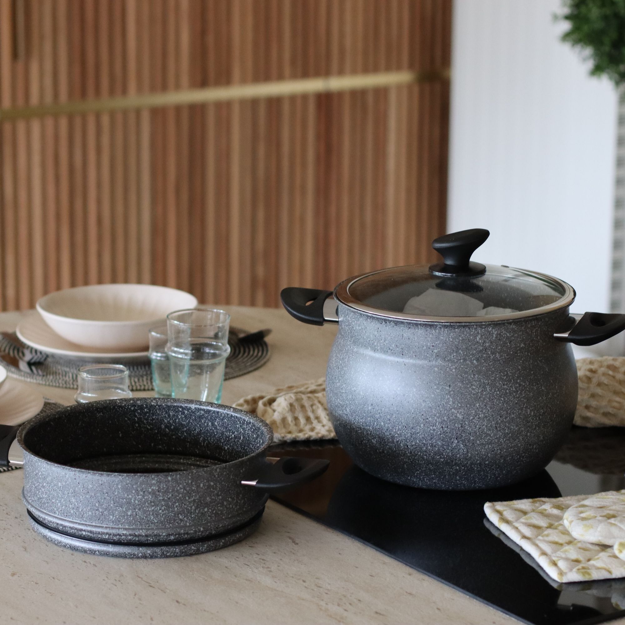 Couscoussier 9L en aluminium - tous feux