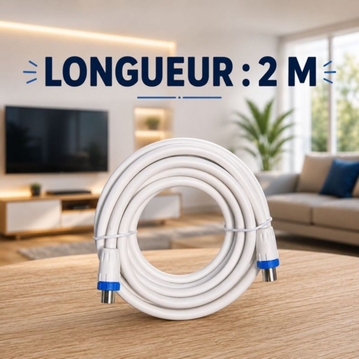 Câble antenne TV ESSENTIELB 2M-9.5mm - 17VATC