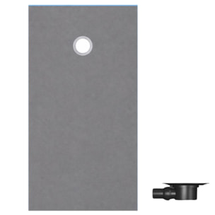 Receveur de douche à carreler 200 x 100 WEDI Fundo Primo rectangle écoulement excentré + bonde horizontale