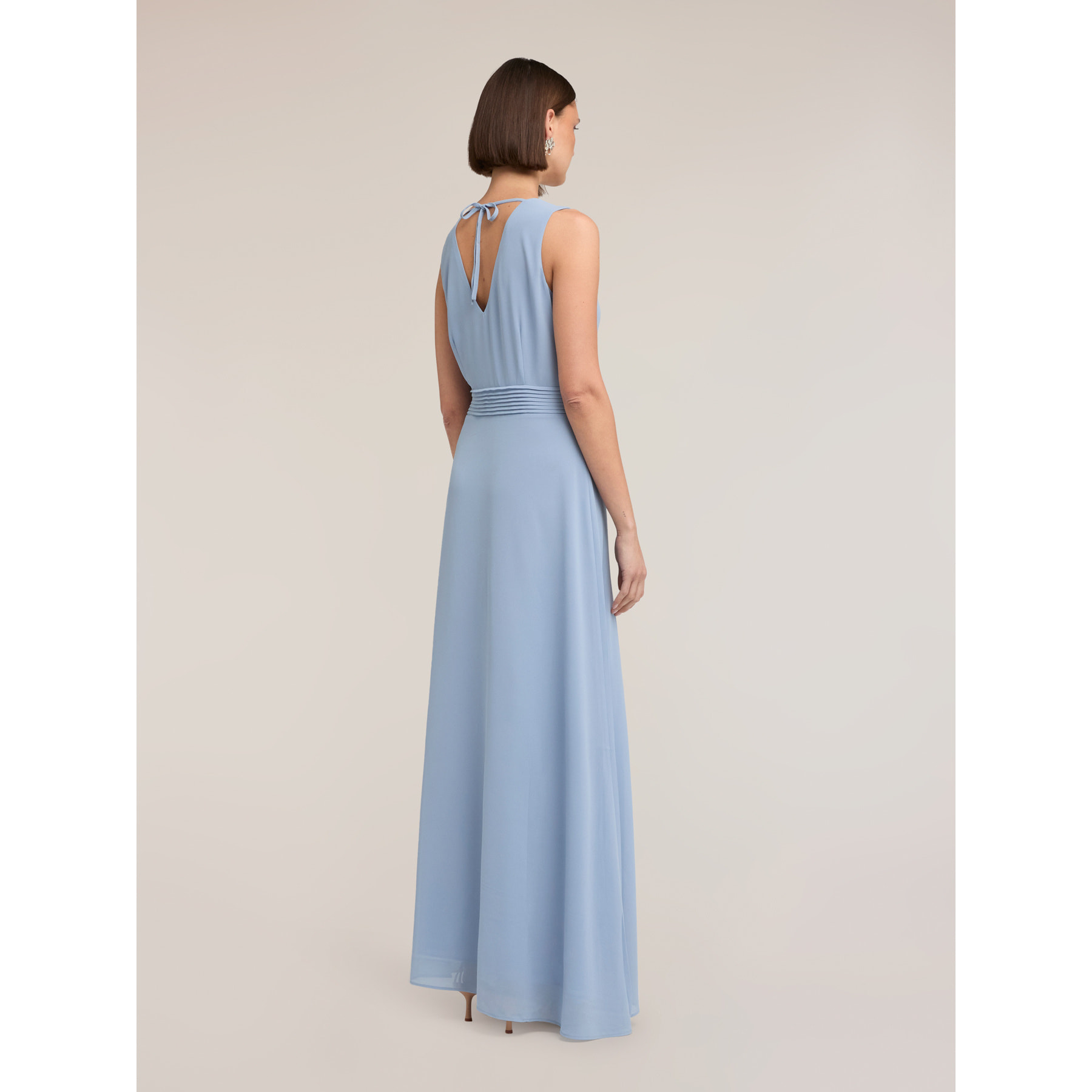 Motivi - Vestito lungo in georgette - Azzurro
