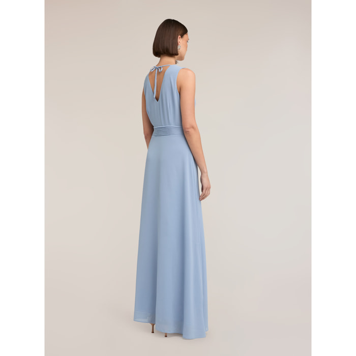 Motivi - Vestito lungo in georgette - Azzurro