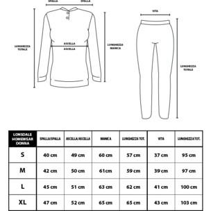 Pigiama Sleepwear Donna LONSDALE Caldo Cotone Interlock