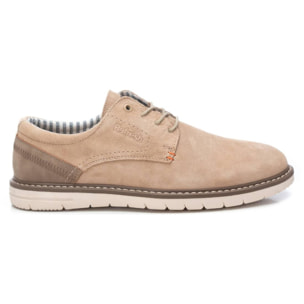 Zapato blucher/derby de piel taupe