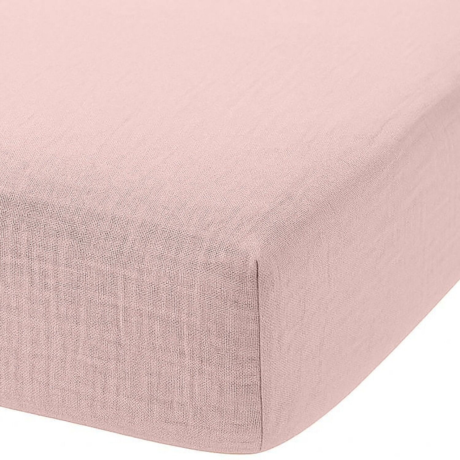 Drap housse - bonnet:30cm 100% gaze de coton rose lotus