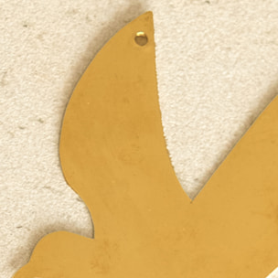 Déco murale colombe en laiton - Doré