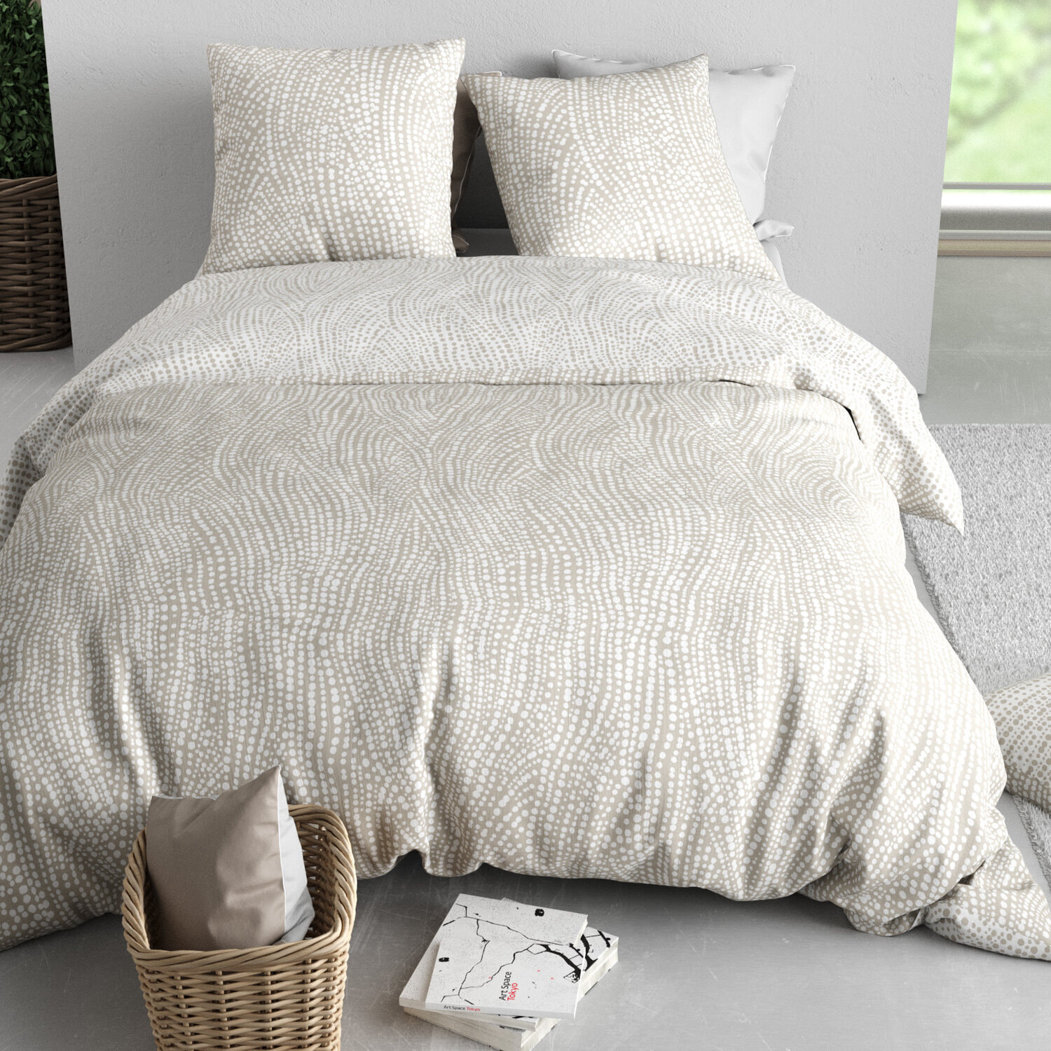 Parure housse de couette 100% coton 57 fils nairobi