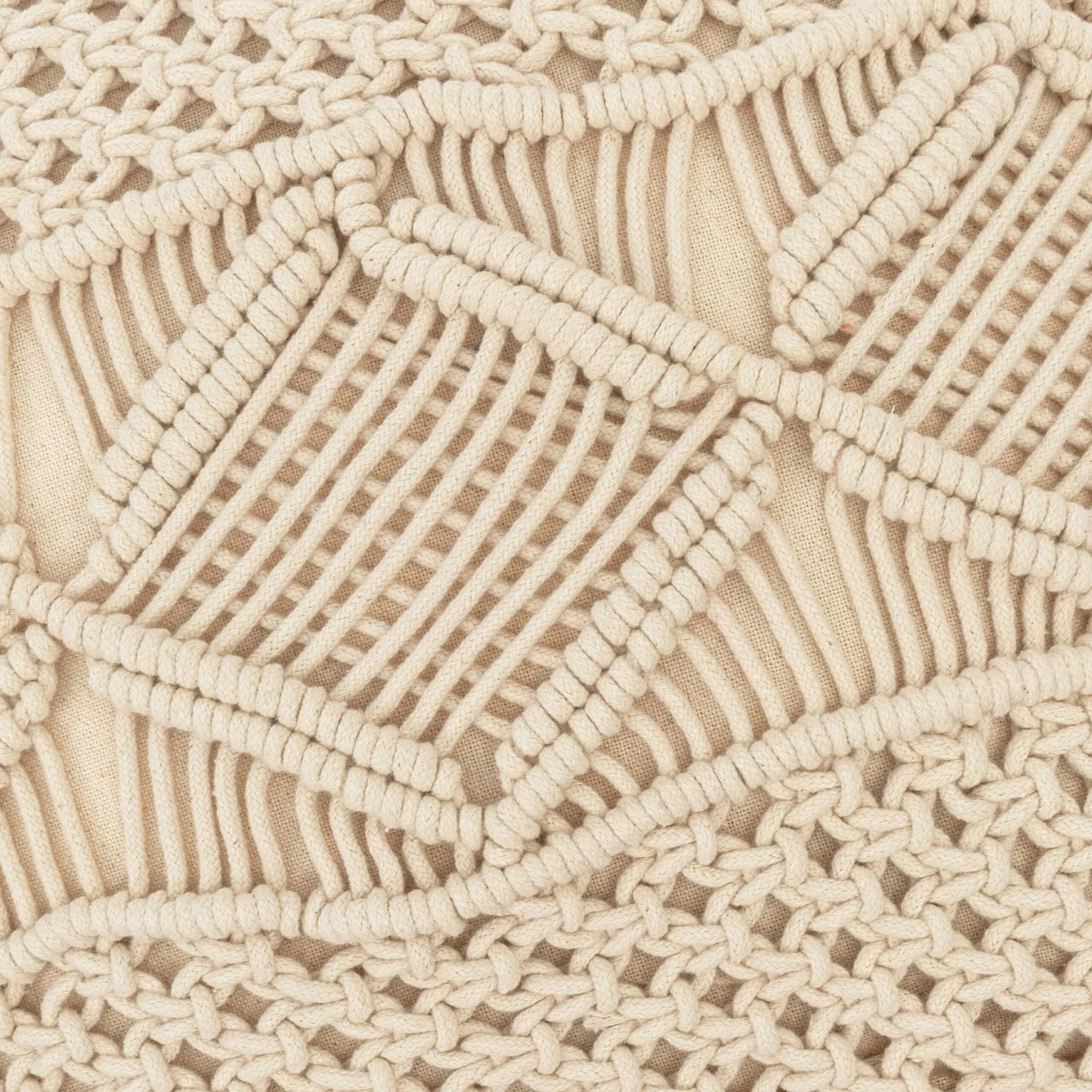 COJIN ALG MACRAME MEGARA - FUNDA + RELLENO