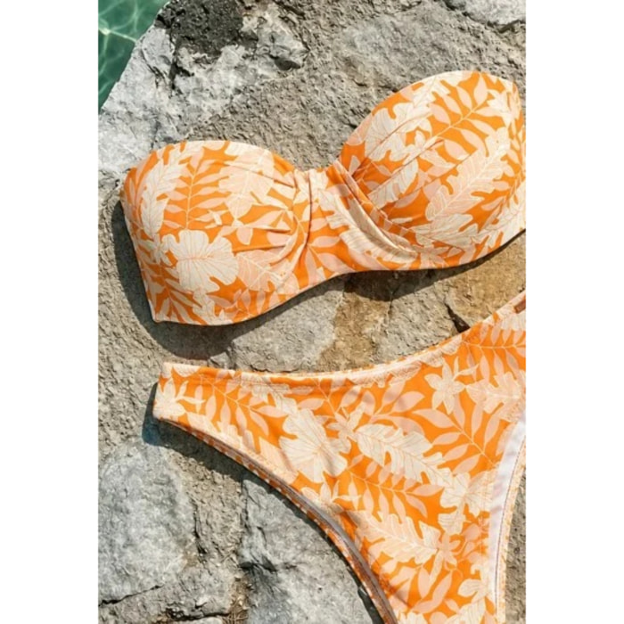 Top bikini bandeau Giallo